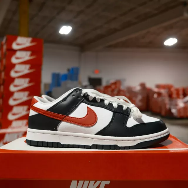 Nike Dunk Low Retro Red Swoosh Panda FB3354-001 Men's