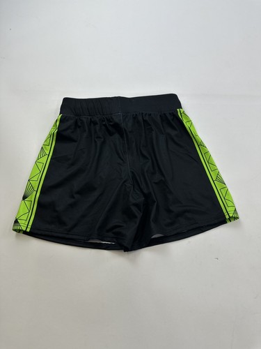 Under Armour Shorts Girls Medium Black Green Lacrosse Sample NWT - Picture 2 of 7