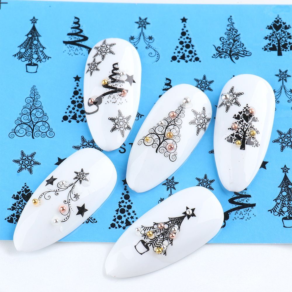 Water Decals Manicure DIY Black Xmas Christmas Nail Art Sticker Elk water-decals-manicure-diy-black-xmas-christmas-nail-art-sticker-elk