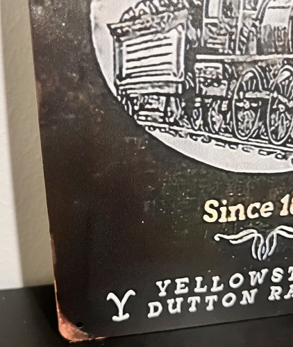Yellowstone Taking you to the Train Station Since 1886 Metal Wall Sign TV Show - Picture 6 of 6
