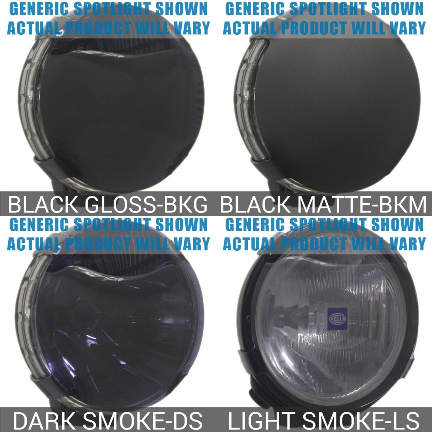 Rectangular Kc Lights CUSTOM SPOT LIGHT COVERS FOR KC HILITES 9 X 6 RECTANGLE 19 COLOURS MADE ...