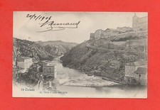 Portugal TOLEDO El Tajo y Los Molinos Carta Postale 1906 Bianco Nero (K4366)