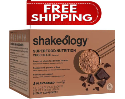 0 SUGAR CHOCOLATE VEGAN SHAKEOLOGY- Protein, Smoothie, Diet, Weight-Loss, 6/2027