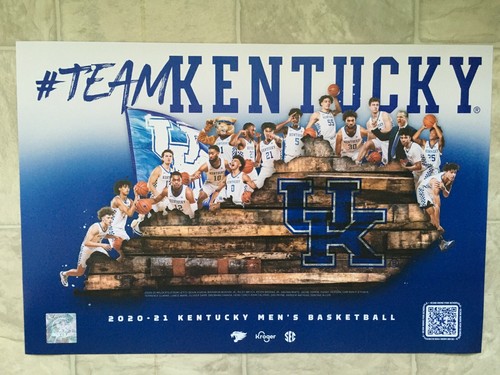 (2) 2020-21 University of Kentucky Wildcats UK Men's Basketball Poster Mint - 第 1/1 張圖片