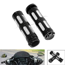 1" Black CNC Handle Bar Hand grips For Harley Road Street Glide Softail V-Rod