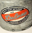 **RARE** 1950s DeLuxe Galvanized 8-Quart Bucket #308 Schlueter Mfg Co. -Unused — photo 2