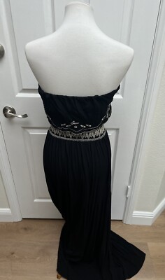 Guess Size Large Maxi Dress Strapless Long Black Embroidered Women's Bohemian | eBay Guess Size Large Maxi Dress Strapless Long Black Embroidered Women's Bohemian | eBay