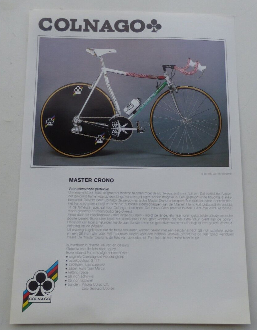 Купить COLNAGO MASTER CRONO FLYER DUTCH (Старинные Аксессуары Для