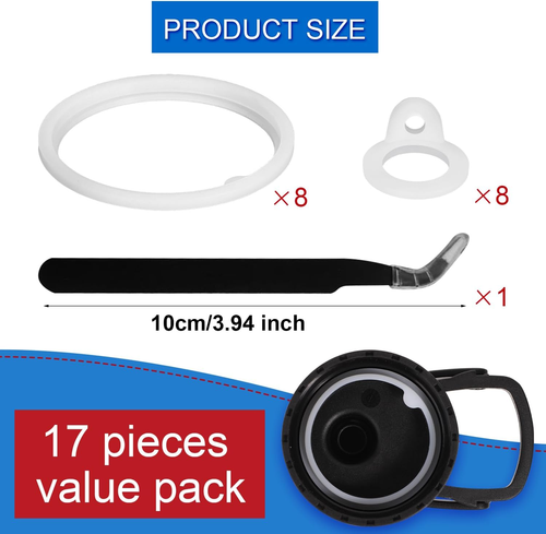 17Pcs Water Bottle Lid Replacement for Thermoflask 24/32/40/64Oz, Water Bottle G - Picture 2 of 12