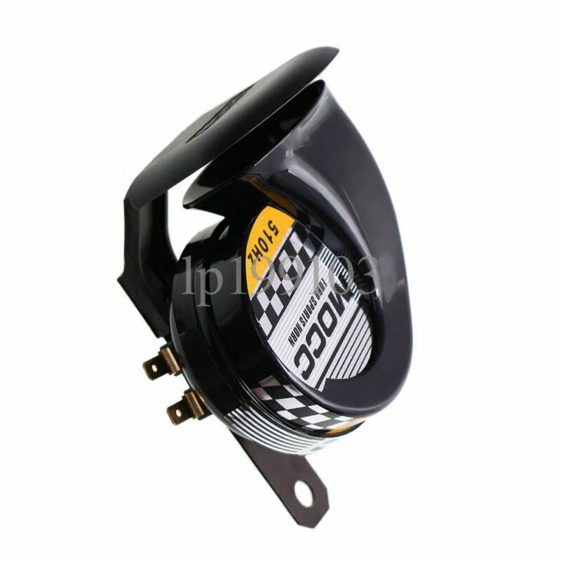 Bocina de moto 12V negra para Kawasaki Ninja EX 250 300 500 650 ZX 6R Foto 2 de 4