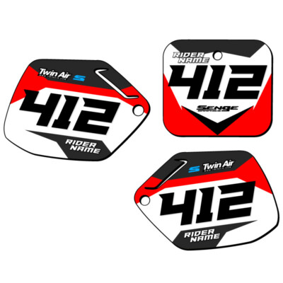 CR 125 R SG63  Custom MX Number Plates Senge Graphics Kit Compatible with Honda