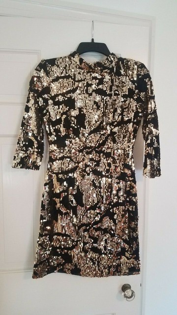 zara sequin backless dress