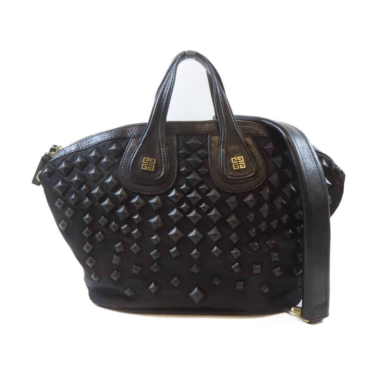 GIVENCHY GHW Nightingale Studded Bag 2 Way Shoulder Handbag Nylon Black | eBay GIVENCHY GHW Nightingale Studded Bag 2 Way Shoulder Handbag Nylon Black | eBay
