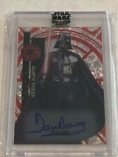2015 TOPPS STAR WARS HIGH TEK DAVID DAVE PROWSE RED #d 2/5 DARTH VADER AUTOGRAPH