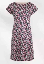 WEIRD FISH LADIES RED FLORAL PRINT POCKET TUNIC DRESS SIZE 12 NEW (ref 112) SALE