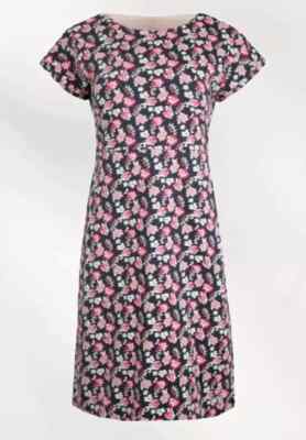 WEIRD FISH LADIES RED FLORAL PRINT POCKET TUNIC DRESS SIZE 14 NEW (ref R) SALE