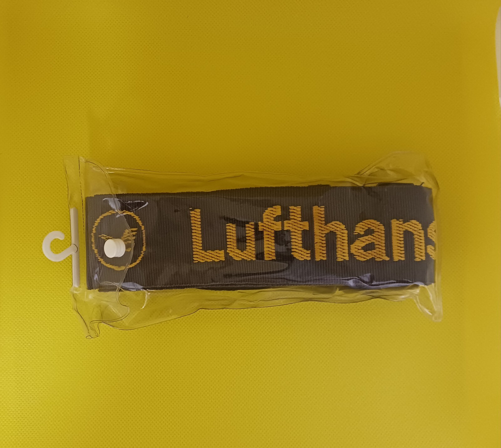 LUFTHANSA AIRLINES GREY-YELLOW LUGGAGE STRAP