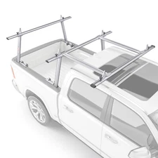 APX25-E Aluminum Pickup Truck Ladder Rack w/Cantilever Extension - Sandy Silver
