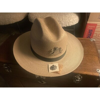Vintage 50's STETSON Open Road Panama Straw Hat PA Game Commission