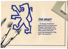 Peugeot 309 'The Brief' 1986 UK Market Launch Foldout Sales Brochure