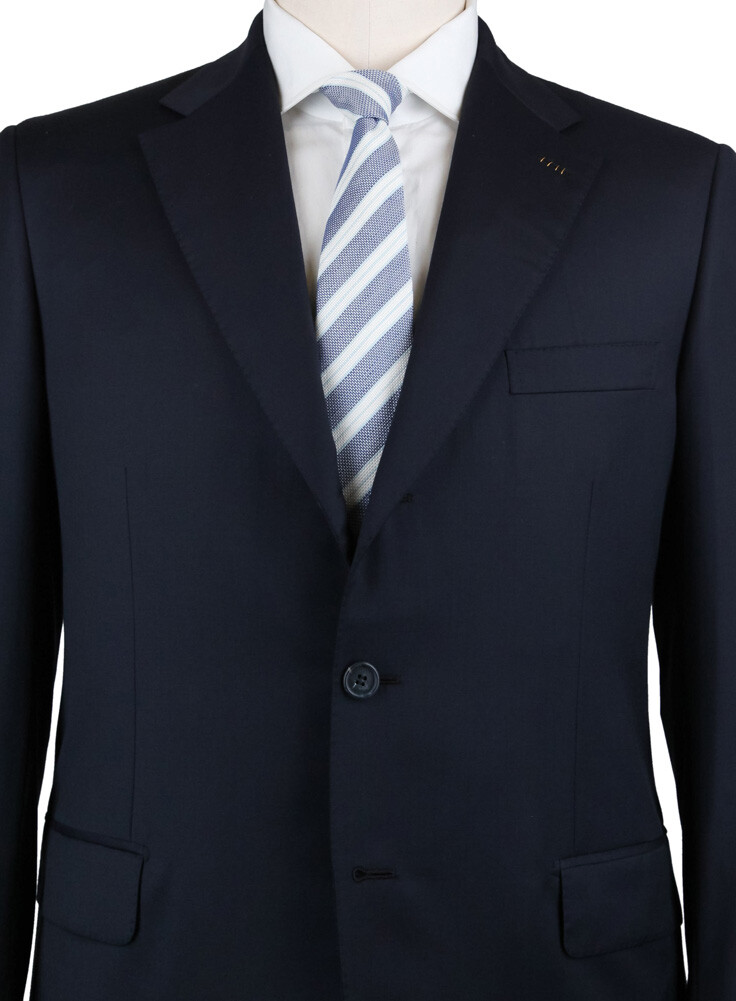 Brioni Navy Blue Super 150's Suit - 45/55