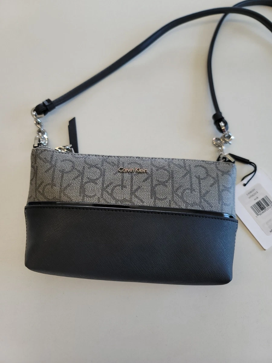 Calvin Klein Hayden Monogram Crossbody BLACK/GREY