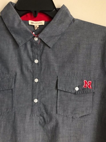 Nueva Camisa Nebraska Cornhuskers Para Mujer Talla Grande Universitaria Damas Color Gris - Imagen 4 de 6