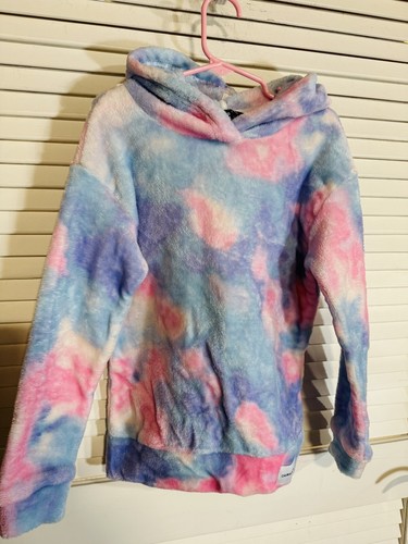 Calvin Klein Jeans Sweater Girls Small (7/8) Multicolor Hoodie Pullover EUC