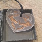 LALIQUE Elton John 1996 Gold Enamel Angel Heart Pendant Necklace Adjustable Cord — photo 5