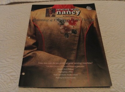 Sewing with Nancy Painting & Creating With Thread Booklet Nancy Zieman 19 Pages
