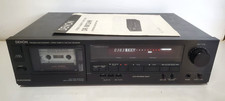 MINT Denon DR-M12HR Stereo Cassette Tape Deck Black Made in Japan Owners Manual
