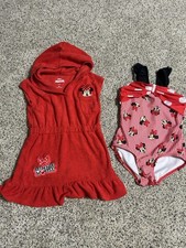 Disney Junior Minnie Mouse Swimsuit Coverup Sz 3T EUC