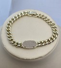 Pulsera Kendra Scott Curb Cadena Barra Elaina Cristal Brillante 7" Tono Dorado