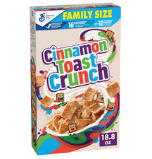 Cinnamon Toast Crunch Breakfast Cereal Crispy Cinnamon Cereal Family Size 18.8