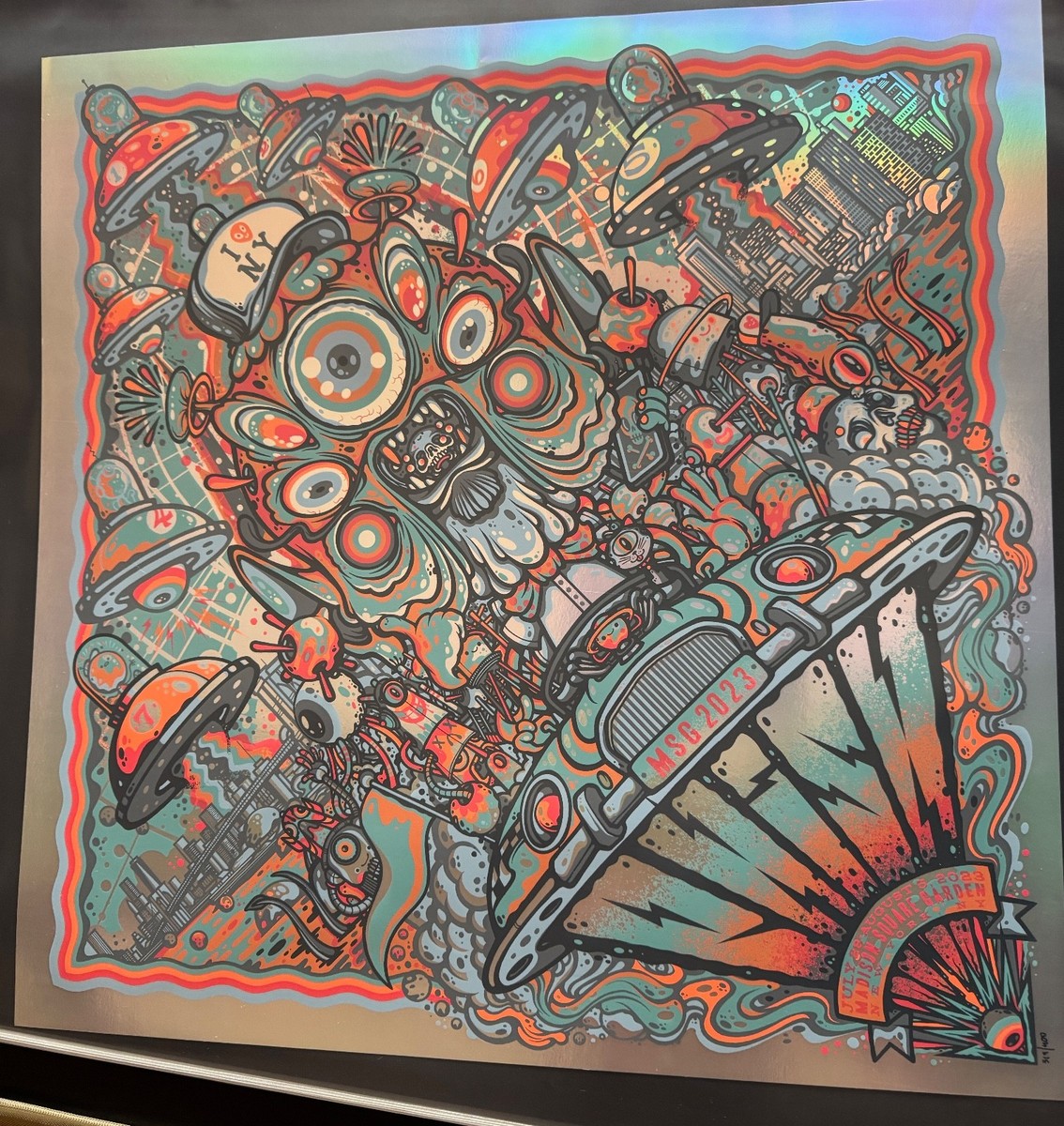 Phish Poster MSG New York FOIL # 319/400 2023 Millward NYC RARE