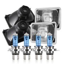 4pcs 4x6'' Halogen Headlights H4/9003 High-Low Beam For Buick Regal 1982-1987