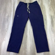 Figs Tech Axim Cargo Scrub Pants Men’s Medium Navy Blue Drawstring Medical T2001