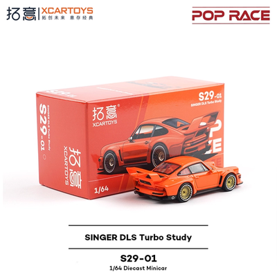 Xcartoys x POP RACE 1:64 SINGER DLS Orange Diecast Model Car | eBay