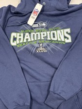 Seattle Seahawks NFL Super Bowl Champions Hoodie Navy L