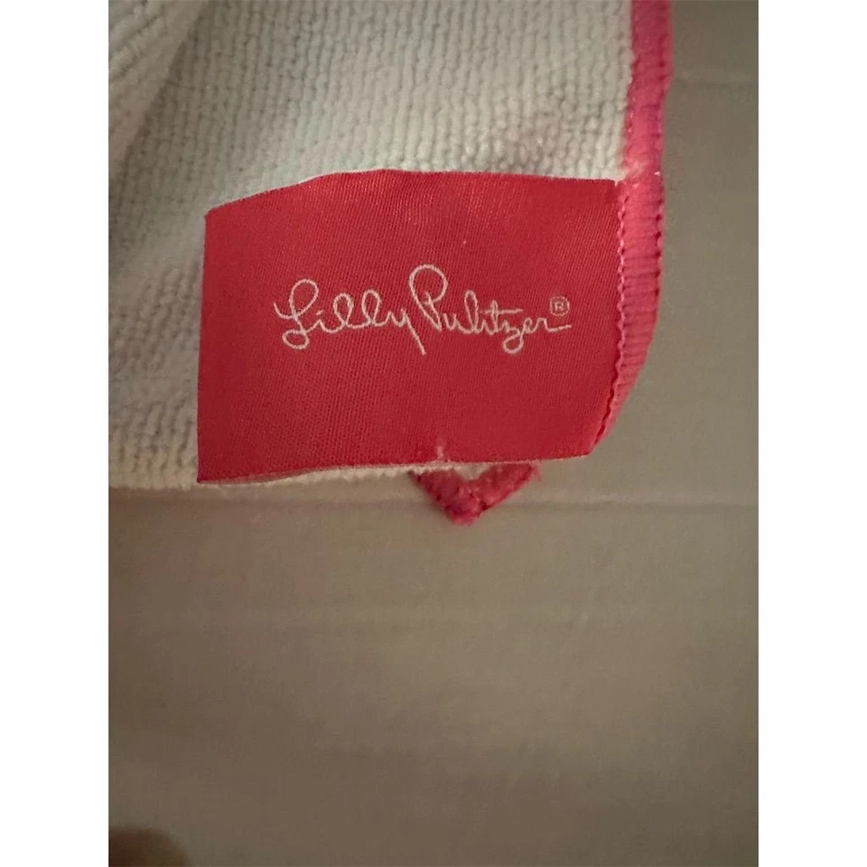 Lilly Pulitzer Pink Floral Beach Towel 30x60in - Image 3 of 4