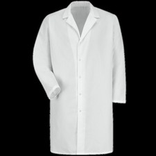 Red Kap KP38WH Lab Coat, Long Sleeve, Snap Closure 80/20 Blend 1pc XX Large