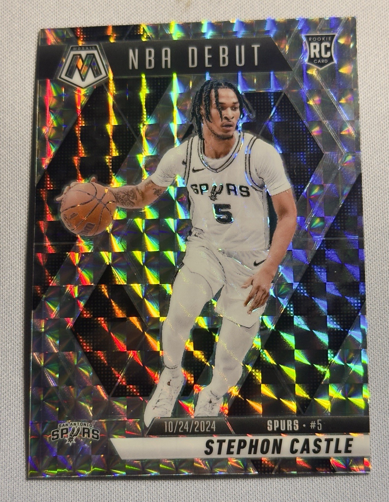 2024-25 Panini Mosaic - NBA Debut Stephon Castle #267 Silver Prizm (RC)