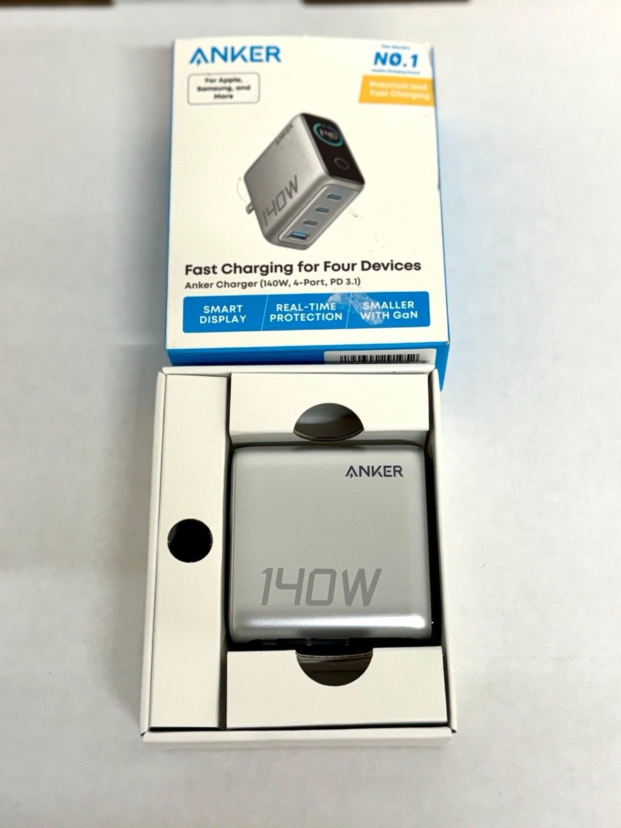 Anker 140W GaN Charger 4-Port USB-C PD 3.1 Fast Wall Charger Smart