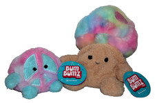 BUM BUMZ LOT MEGS RETRO PEACE SIGN 4" MATEO MUSHROOM GARDEN 9" PLUSH TOY NEW TAG