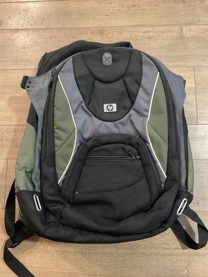 HP Invent Laptop Backpack W/ Laptop Pouch Carrying Bag Travel Work Black/Grey
