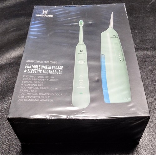 New Sealed Huacocare Portable Ultimate Oral Care Combo Water Flosser & Electric  - Picture 2 of 3