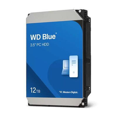 WD 12TB Blue PC Desktop SATA Hard Drive HDD, 7200 RPM 512MB Cache CMR -