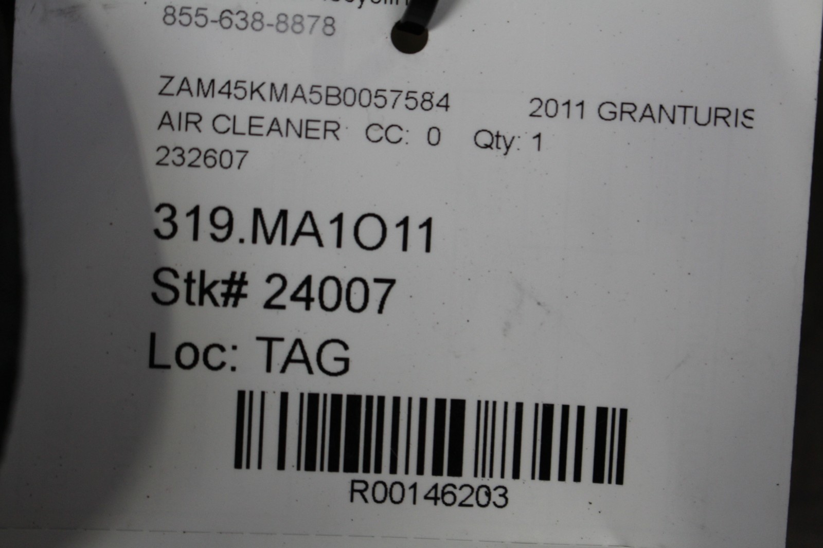 Maserati GranTurismo Air box top P/N 232607