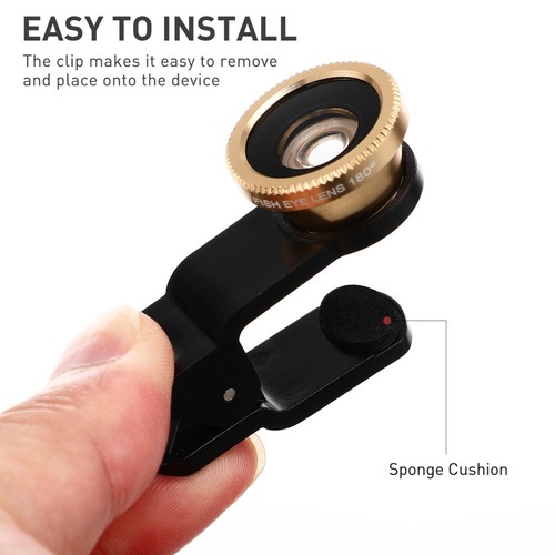 Fisheye Macro Wide Angle Lens Cell Phone External for Mobile Phones - 第 5/11 張圖片