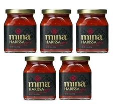 5 Pack Mina Harissa Spicy Moroccan Red Pepper Sauce 10 oz Jars | All-Natural